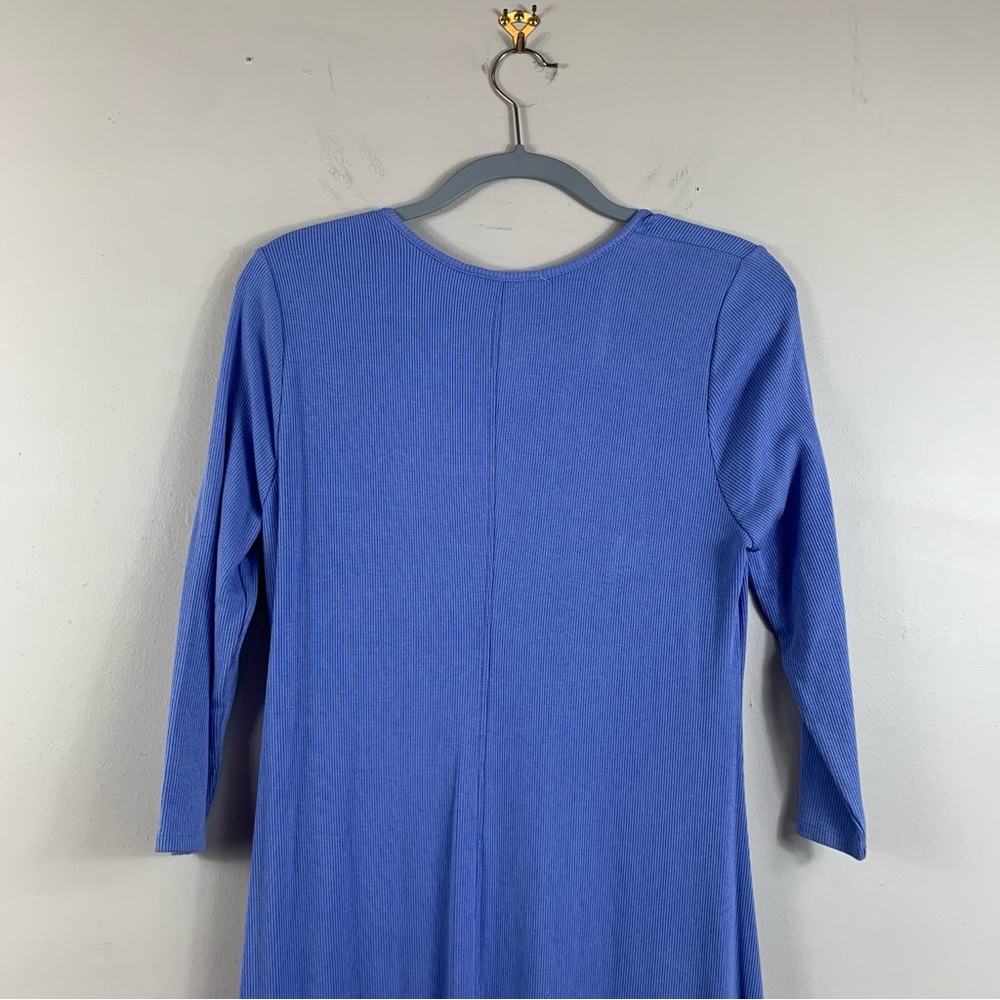 Soft Sorroundings Ribbed 3/4 sleeves Aria Dress in Persian Jewel—Medium - Picture 9 of 16